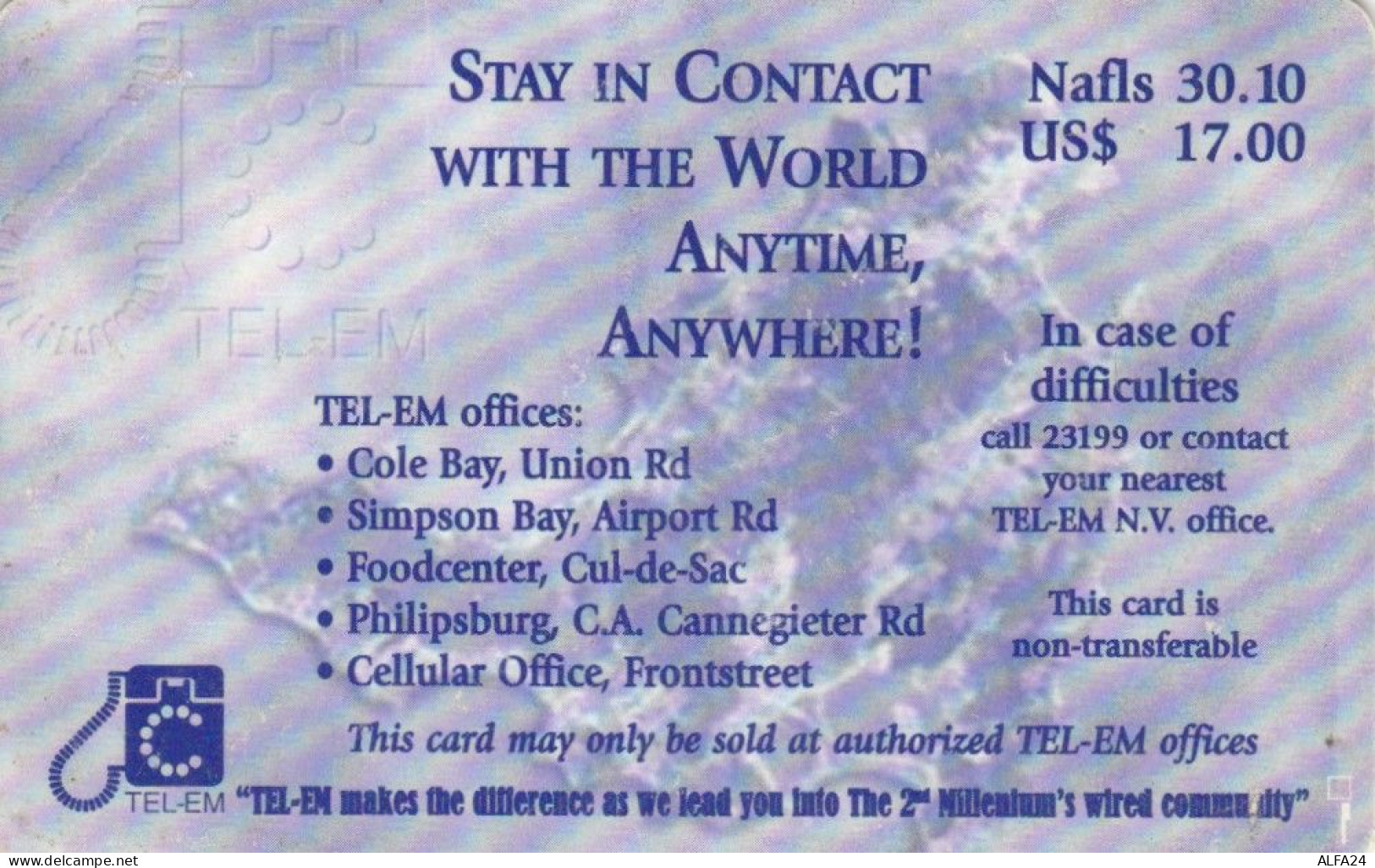 PHONE CARD ST MARTEEN (E72.45.6 - Antilles (Netherlands)