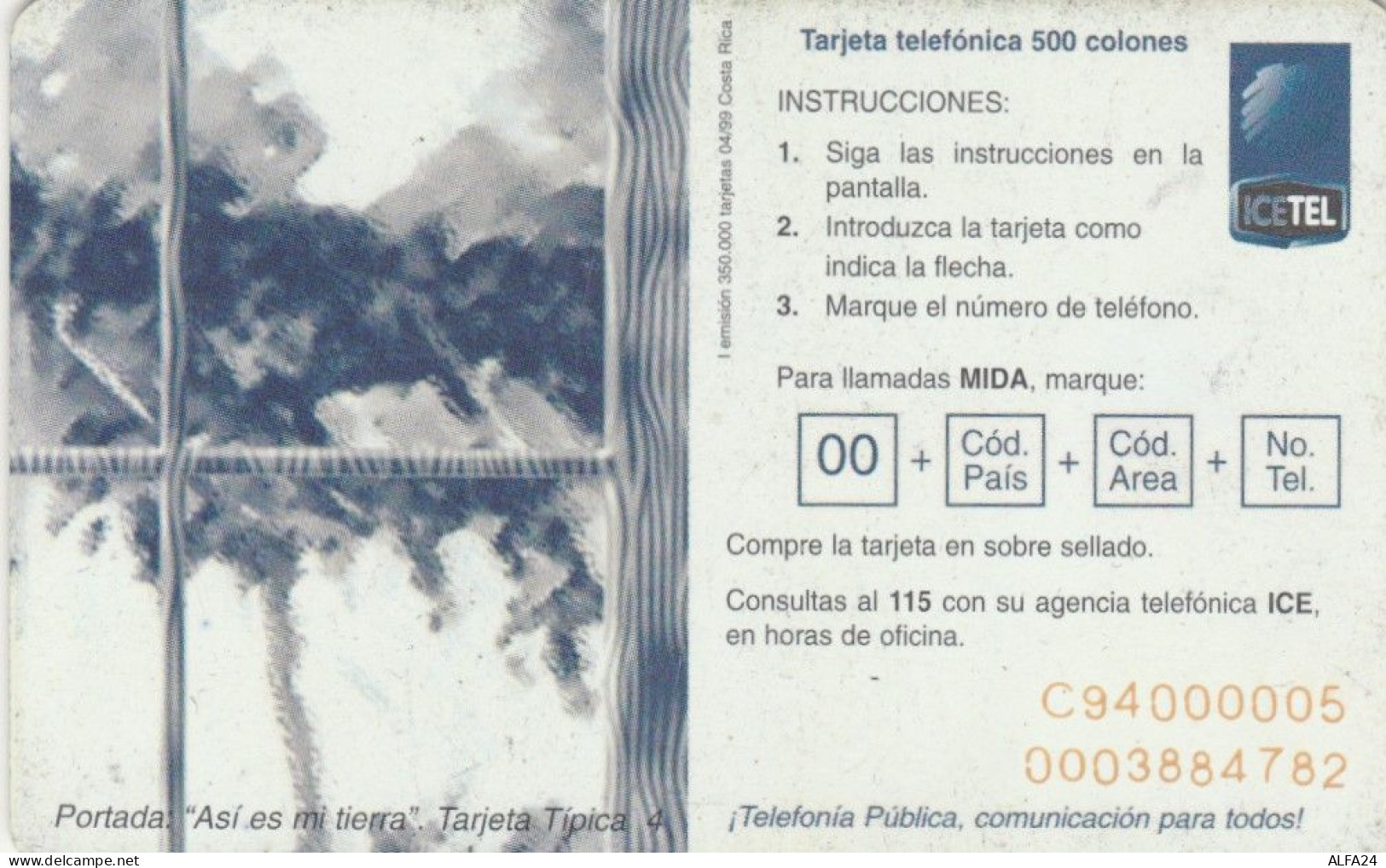 PHONE CARD COSTA RICA (E72.31.4 - Costa Rica