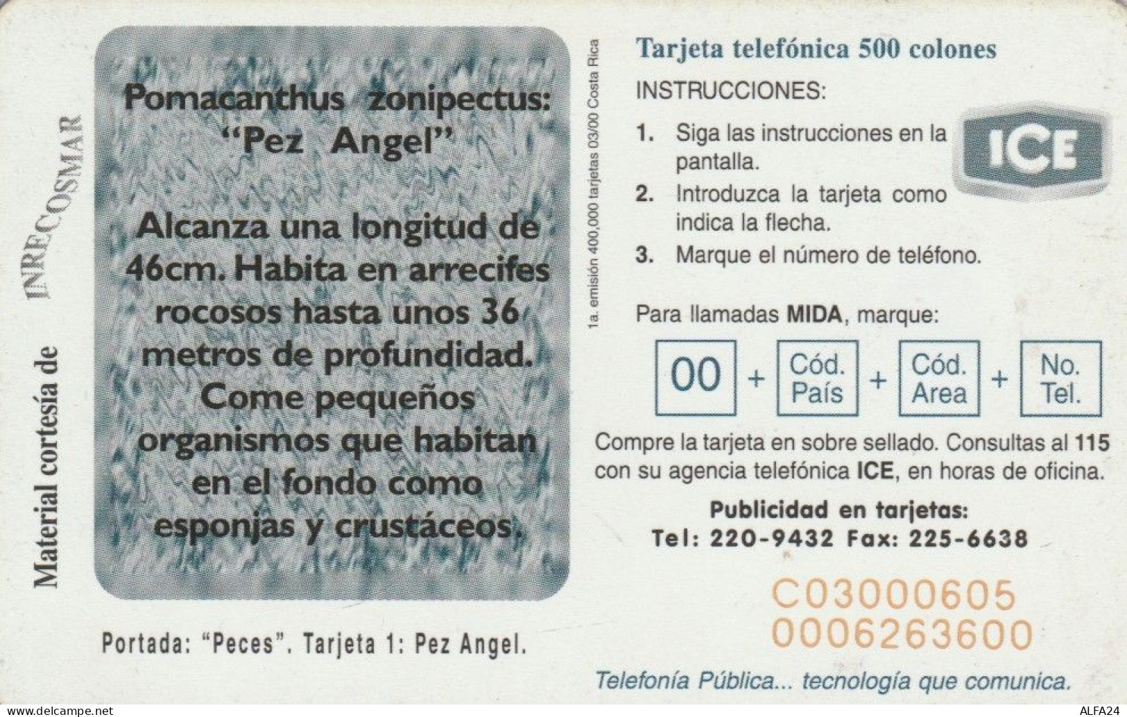 PHONE CARD COSTA RICA (E72.29.1 - Costa Rica