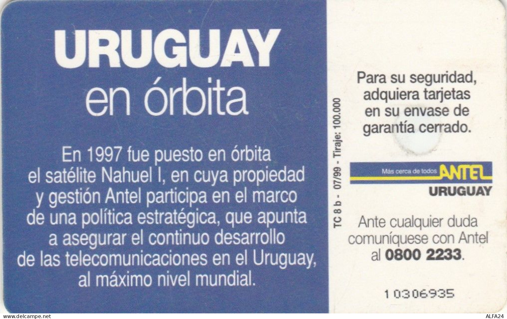 PHONE CARD URUGUAY (E72.30.2 - Uruguay