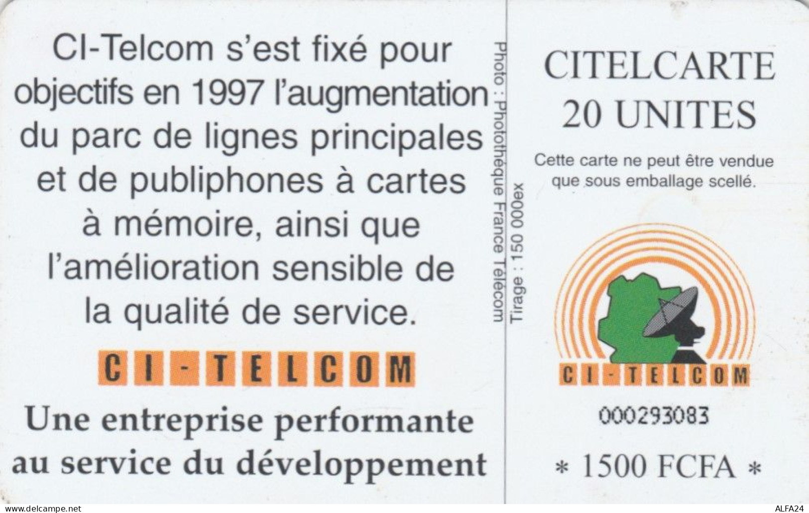 PHONE CARD COSTA D'AVORIO (E72.25.4 - Ivory Coast