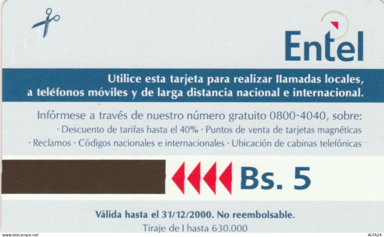 PHONE CARD BOLIVIA (E72.21.8 - Bolivie