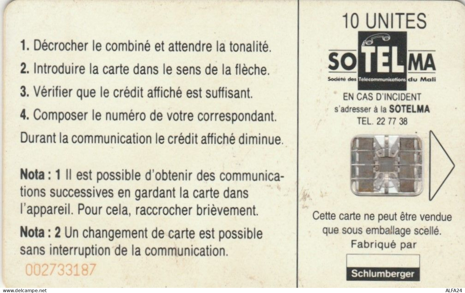 PHONE CARD MALI (E72.8.8 - Mali