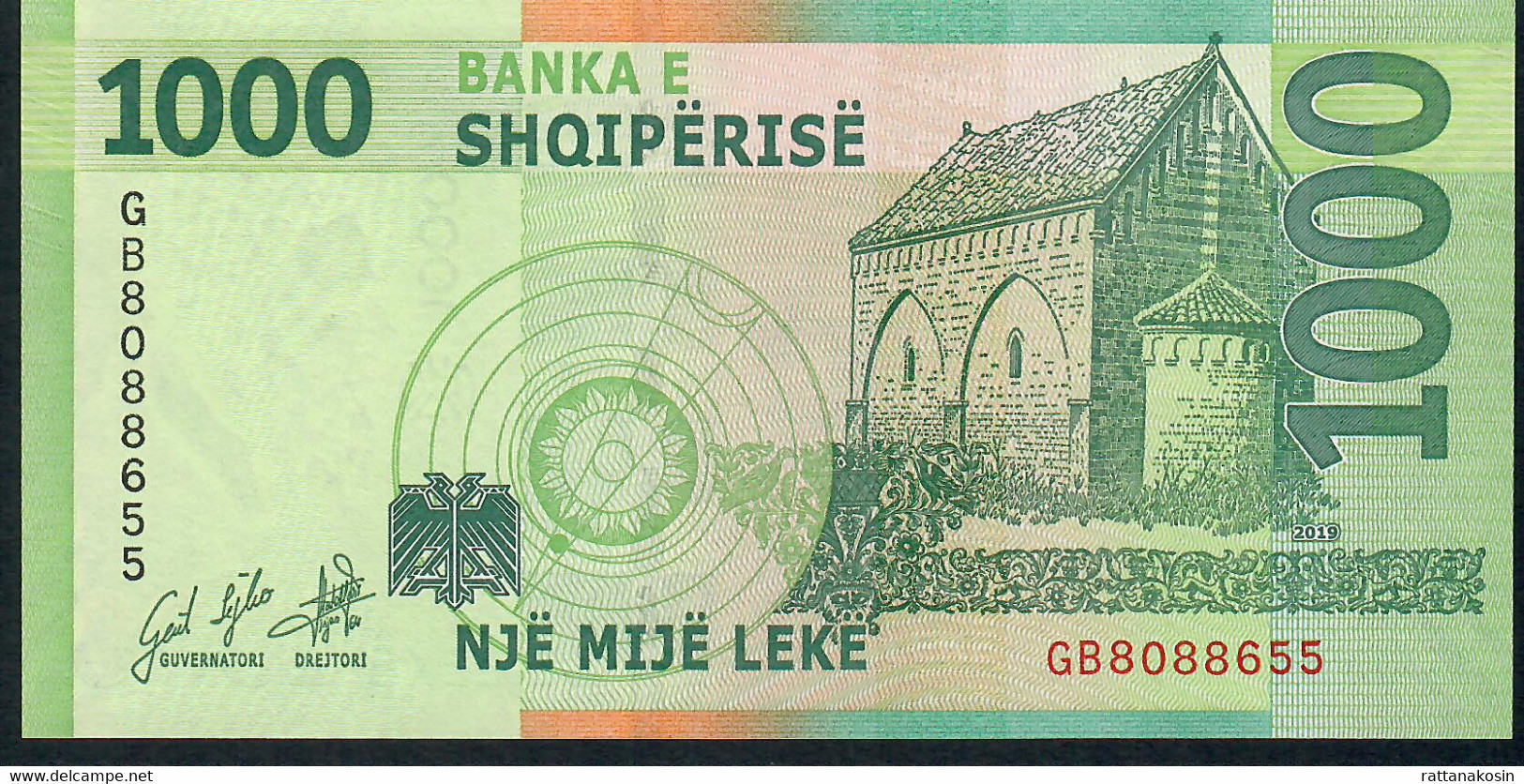 ALBANIA NLP 1000 LEKE Dated 2019 Issued 2021 #GB  UNC. - Albanie