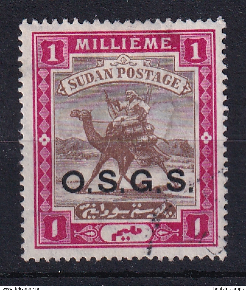 Sdn: 1903/12   Official - Arab Postman 'O.S.G.S.' OVPT  SG O5   1m   Used - Soudan (...-1951)