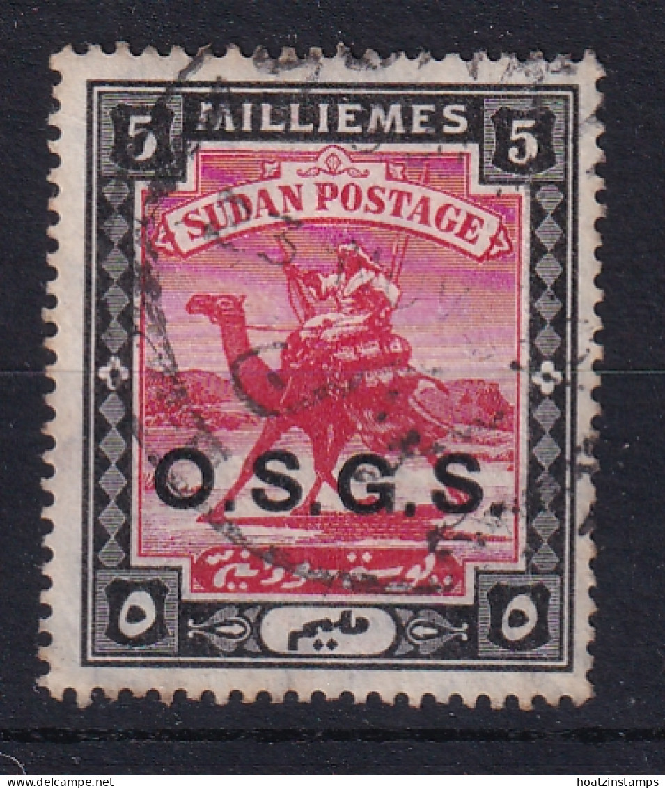 Sdn: 1903/12   Official - Arab Postman 'O.S.G.S.' OVPT  SG O7   5m   Used - Soudan (...-1951)