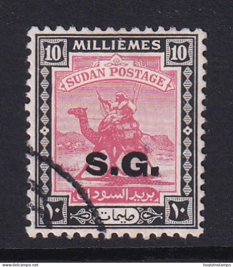 Sdn: 1948   Official - Arab Postman  'S.G.'  OVPT   SG O48    10m    Used - Soudan (...-1951)