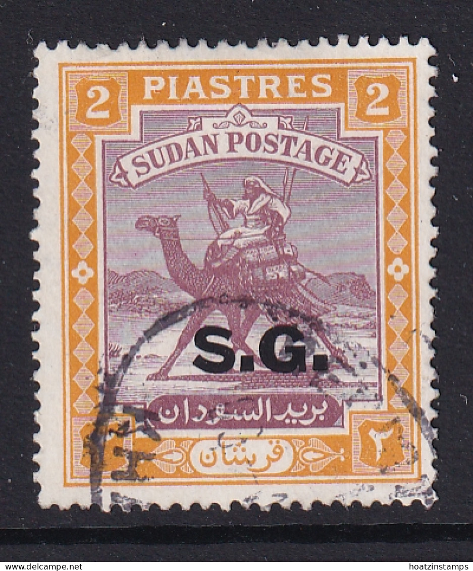 Sdn: 1948   Official - Arab Postman  'S.G.'  OVPT   SG O50    2P    Used - Soudan (...-1951)