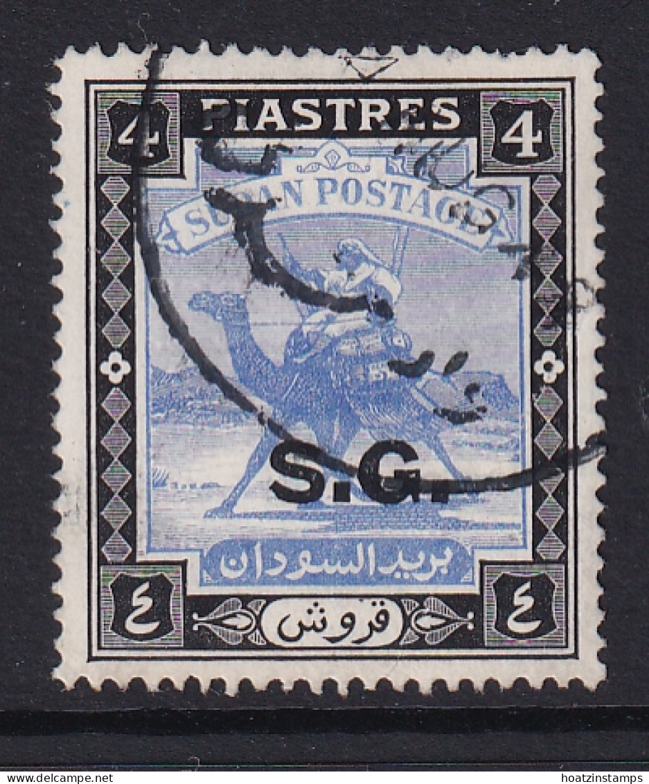 Sdn: 1948   Official - Arab Postman  'S.G.'  OVPT   SG O52    4P    Used - Soudan (...-1951)