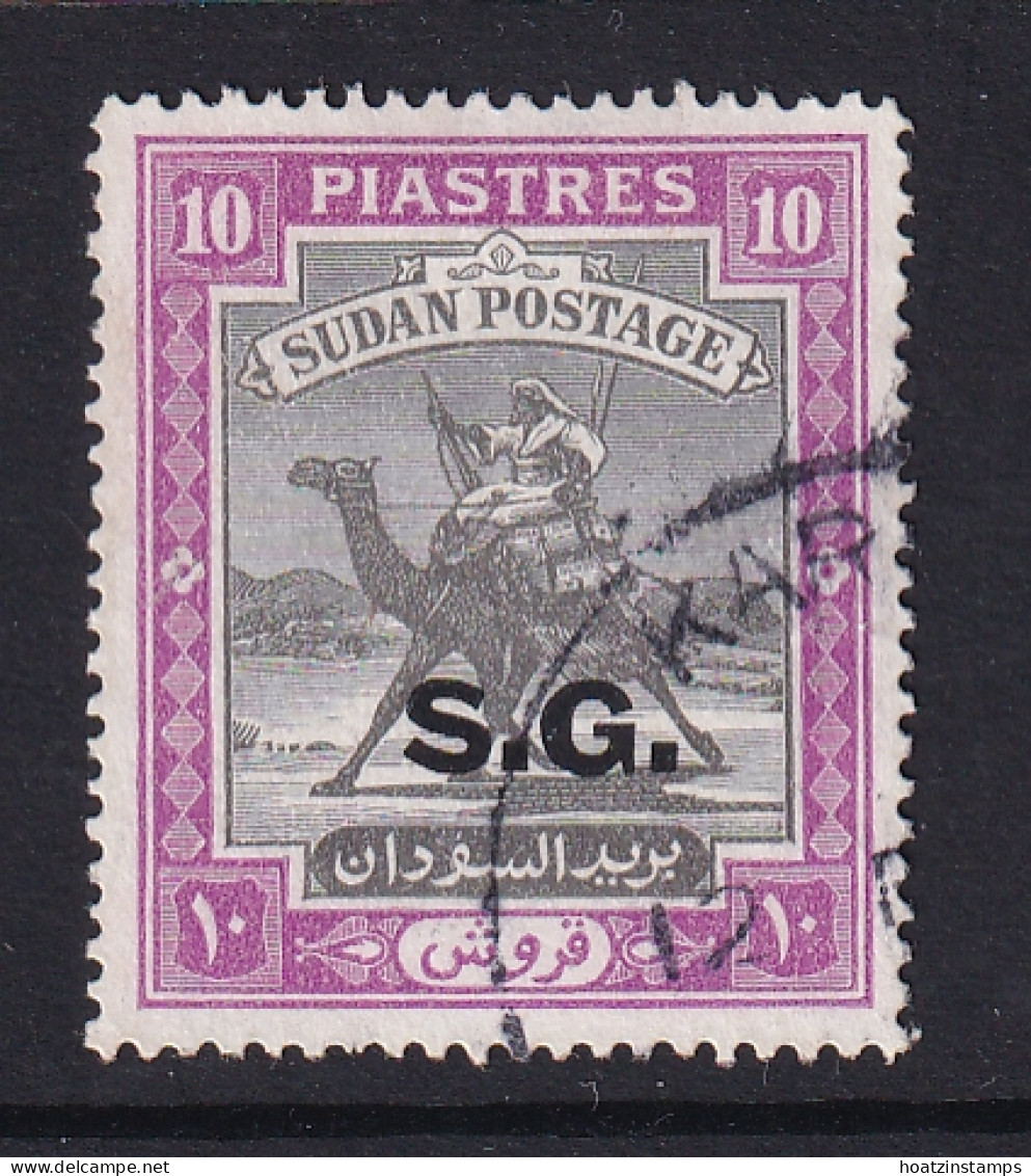 Sdn: 1948   Official - Arab Postman  'S.G.'  OVPT   SG O56    10P    Used - Soudan (...-1951)