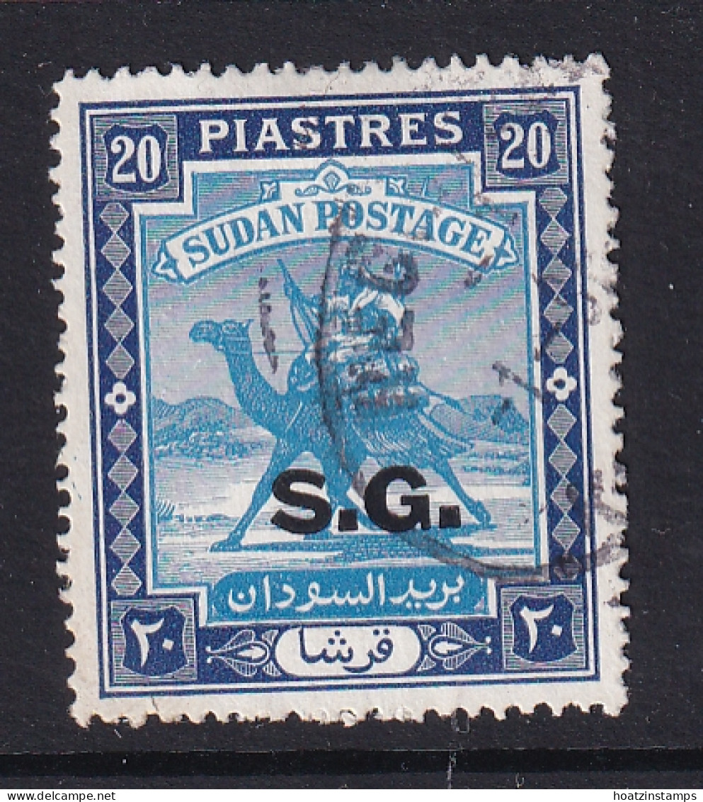 Sdn: 1948   Official - Arab Postman  'S.G.'  OVPT   SG O57    20P    Used - Soudan (...-1951)