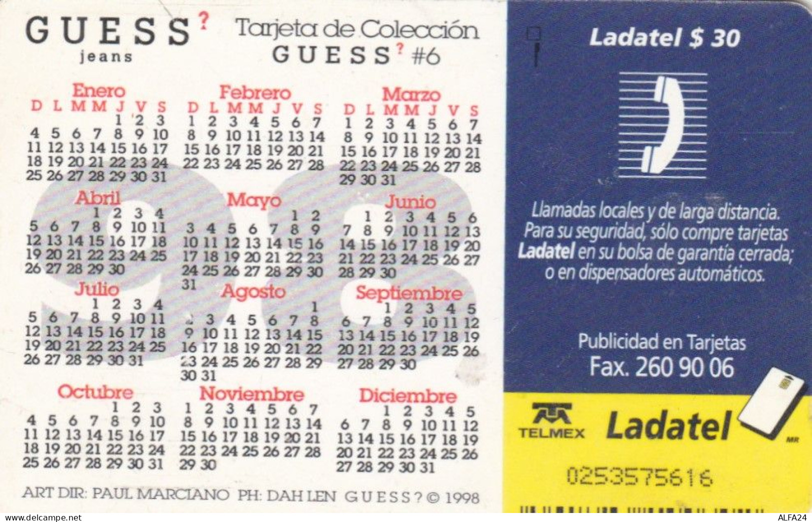 PHONE CARD MESSICO GUESS (E73.38.8 - Mexico