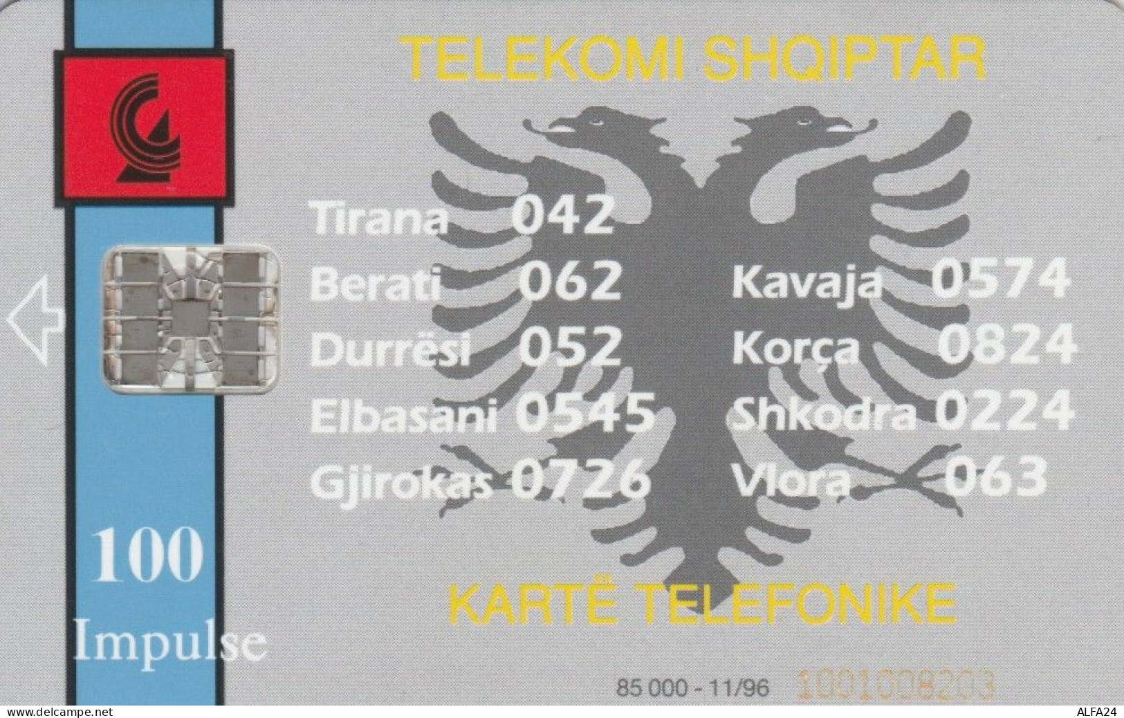 PHONE CARD ALBANIA (E73.34.7 - Albanie