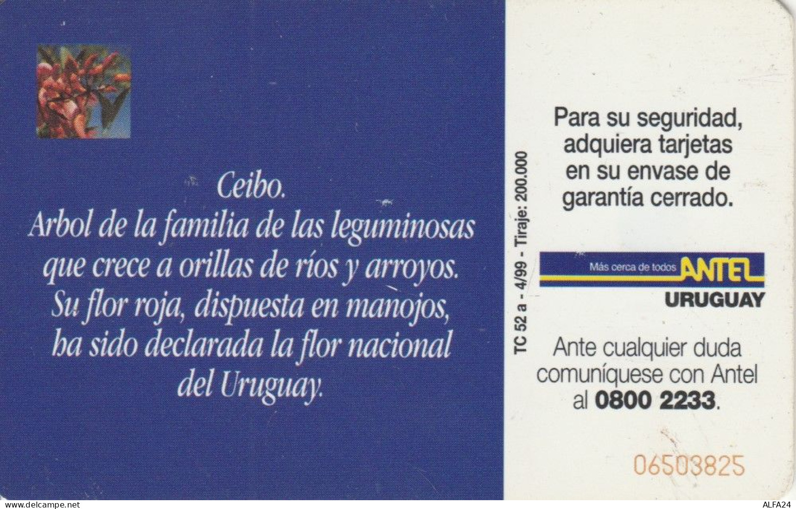 PHONE CARD URUGUAY (E73.21.5 - Uruguay