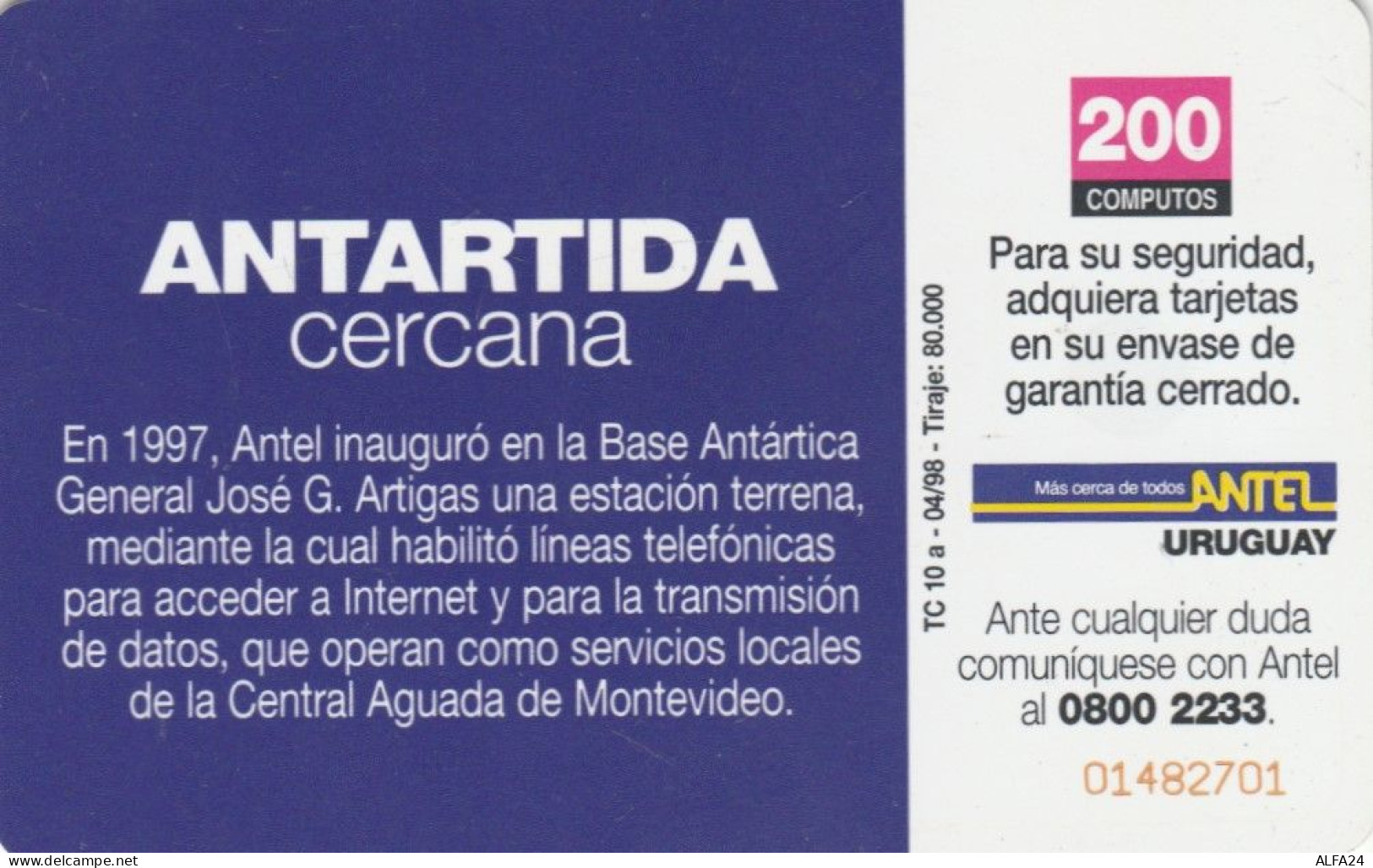 PHONE CARD URUGUAY (E73.18.8 - Uruguay