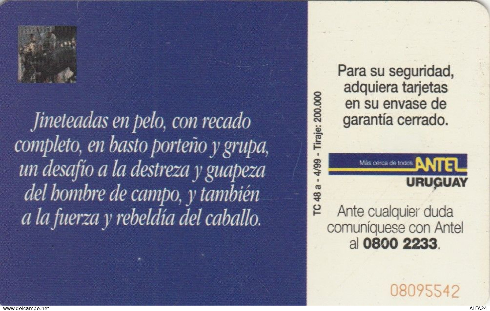 PHONE CARD URUGUAY (E73.14.5 - Uruguay