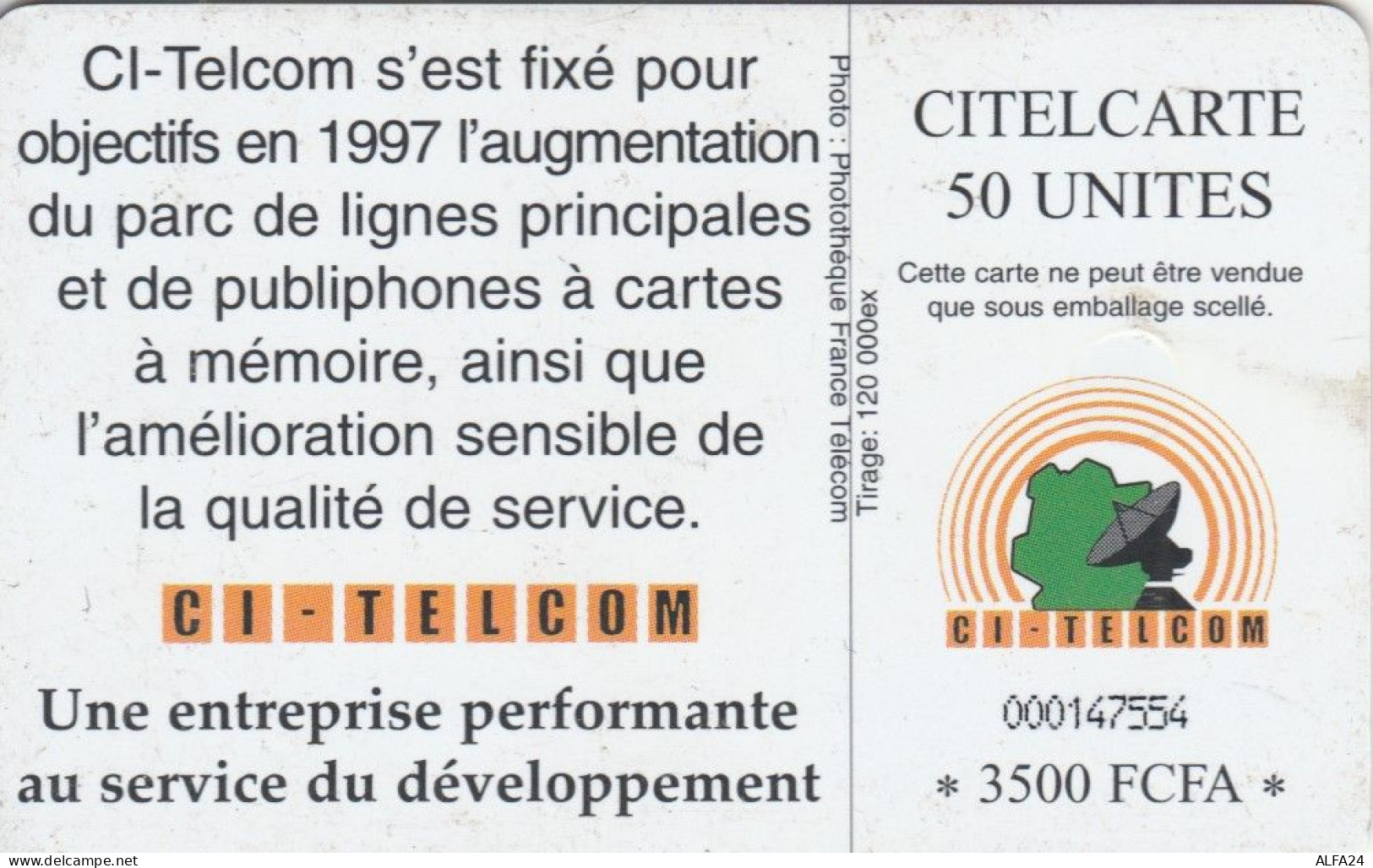 PHONE CARD COSTA AVORIO (E73.10.3 - Ivory Coast