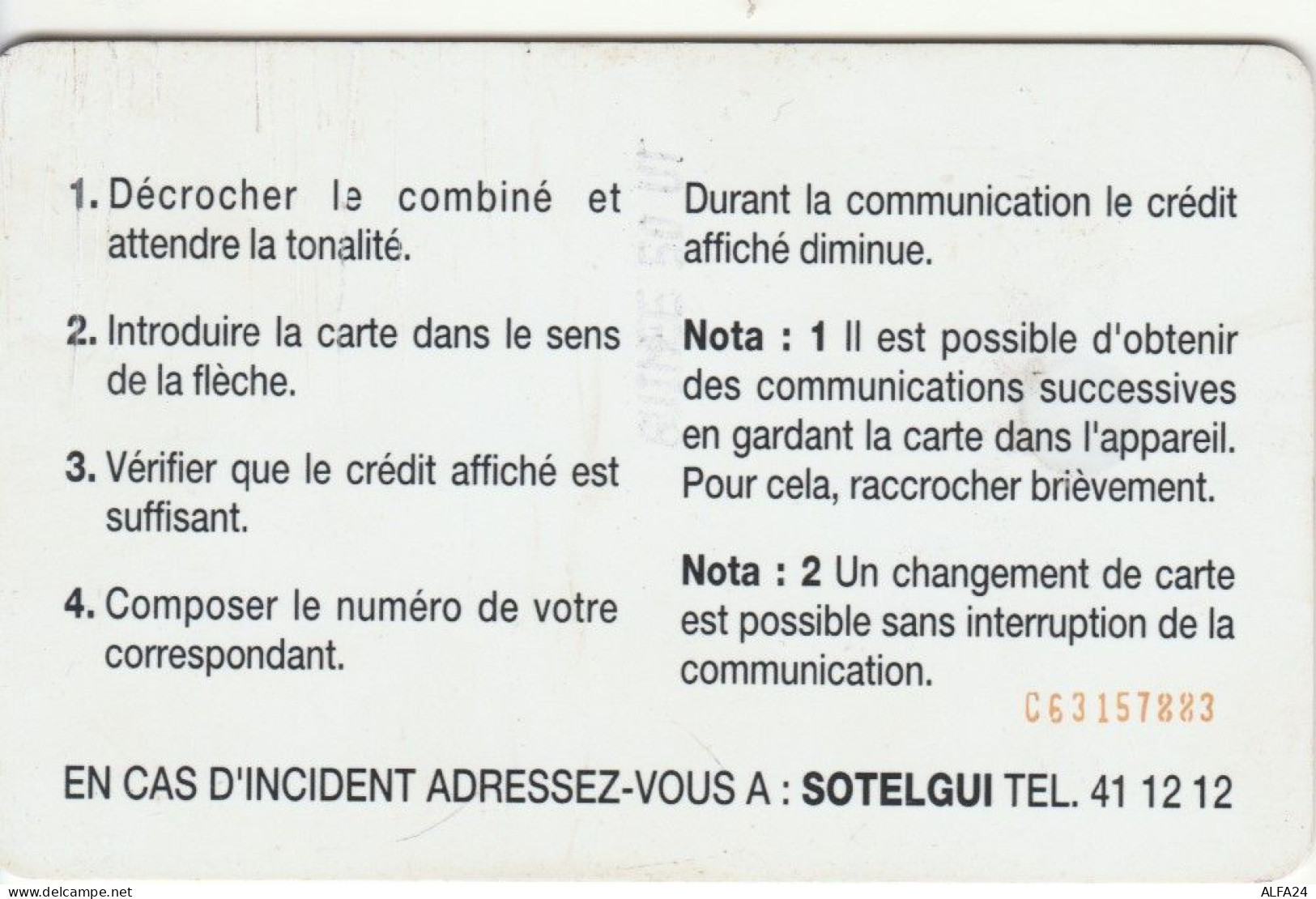 PHONE CARD GUINEA (E73.11.1 - Guinea