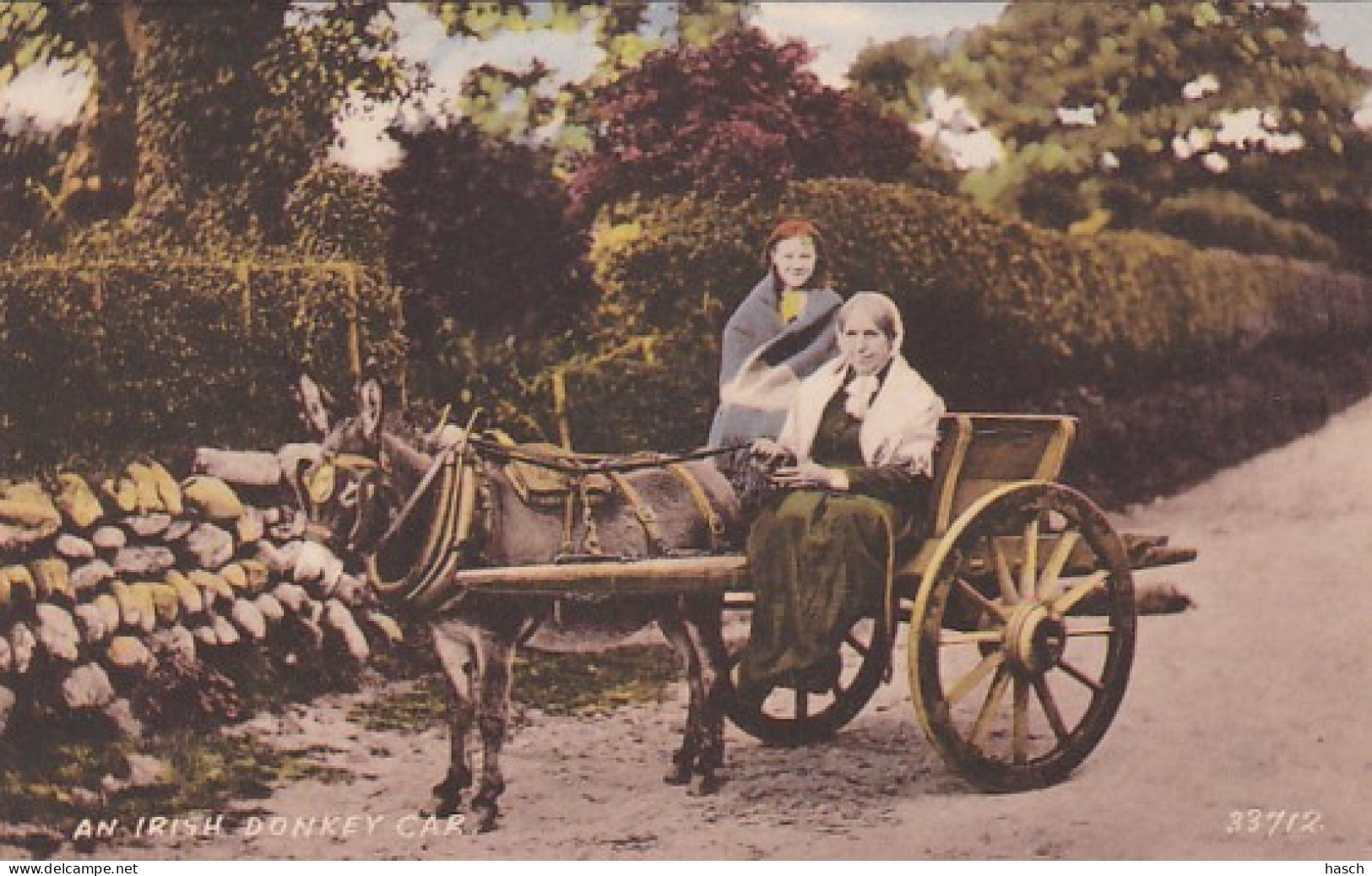 487850An Irish Donkey Car. - Sonstige & Ohne Zuordnung