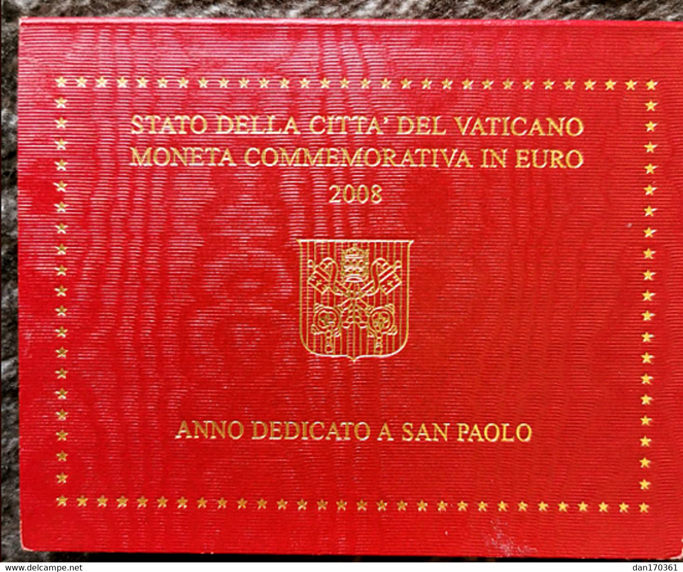 VATICAN 2008 - 2 EUROS - COINCARD SAINT PAUL - PLAQUE OR - VERGOLDET - Vatican