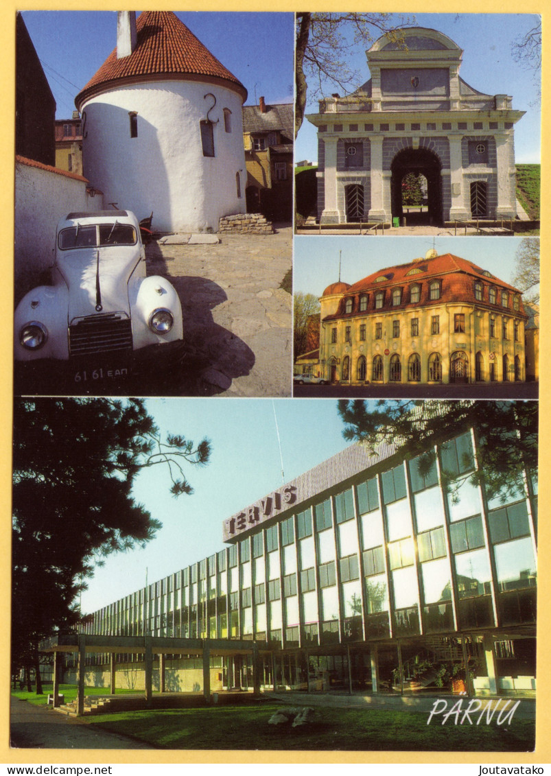Estonia, Pärnu - Old BMW Vintage Car - Red Tower, Port Of Tallinn, Grand Hotel Victoria, Spa Hotel Tervis - Voitures De Tourisme