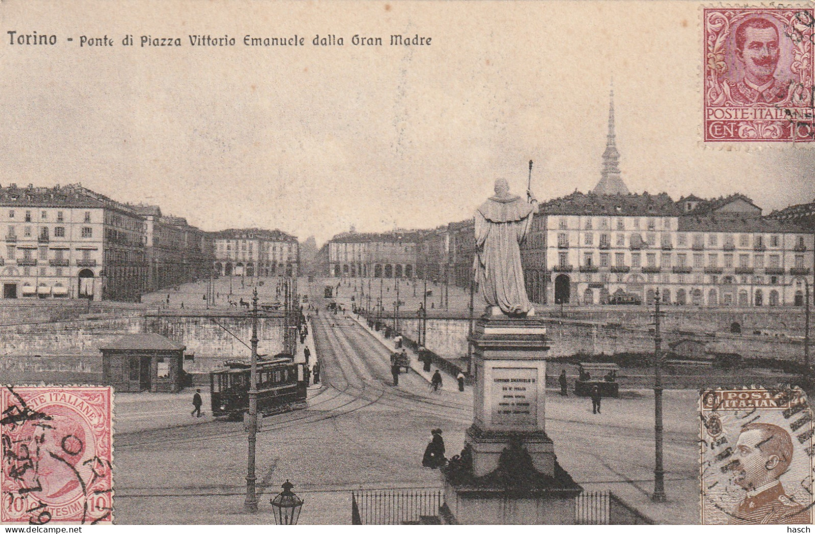 488728Torino, Ponte Di Piazza Vittorio Emanuele Dalla Gran Madre.1920.  - Bruggen