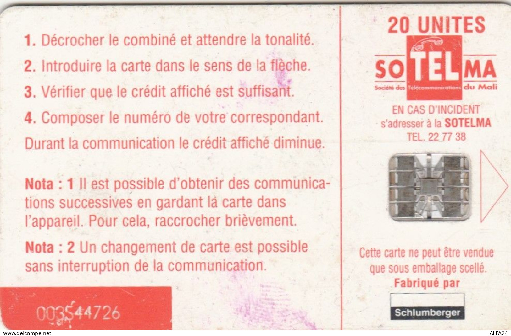 PHONE CARD MALI (E75.13.4 - Mali