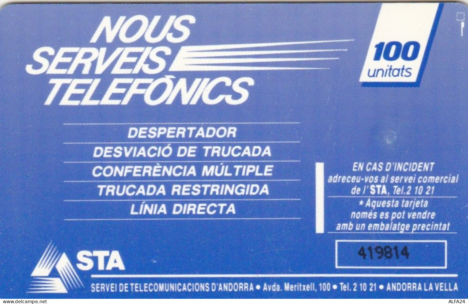 PHONE CARD ANDORRA (E75.12.4 - Andorra