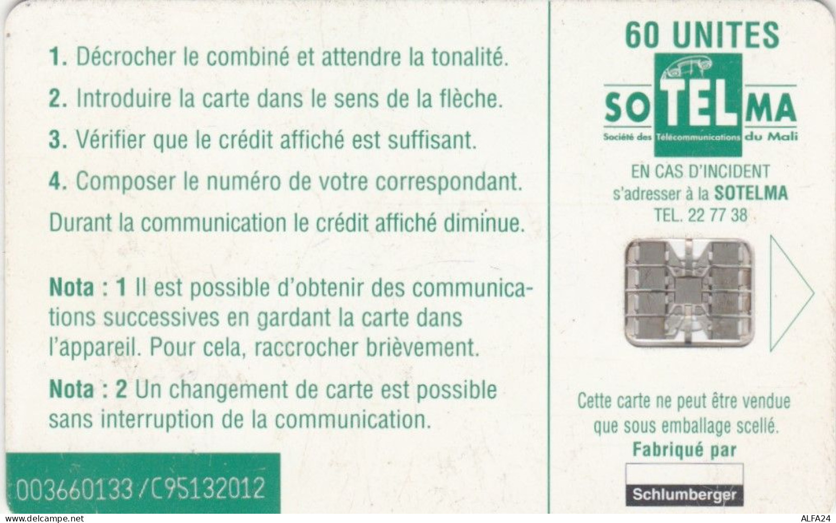 PHONE CARD MALI (E75.11.8 - Mali