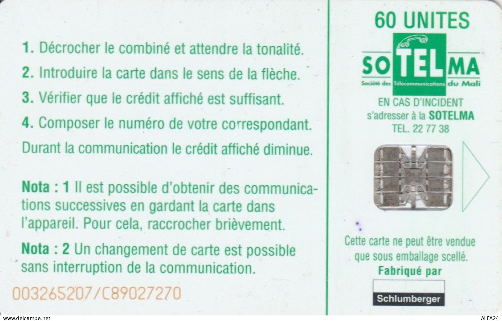 PHONE CARD MALI (E75.11.7 - Mali