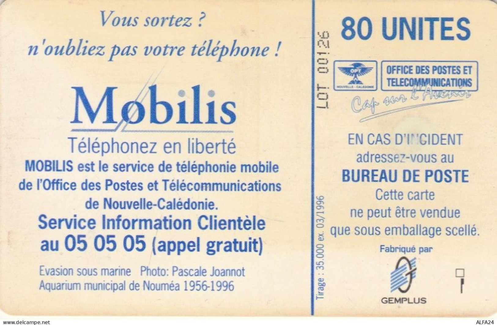 PHONE CARD NUOVA CALEDONIA (E75.7.2 - New Caledonia