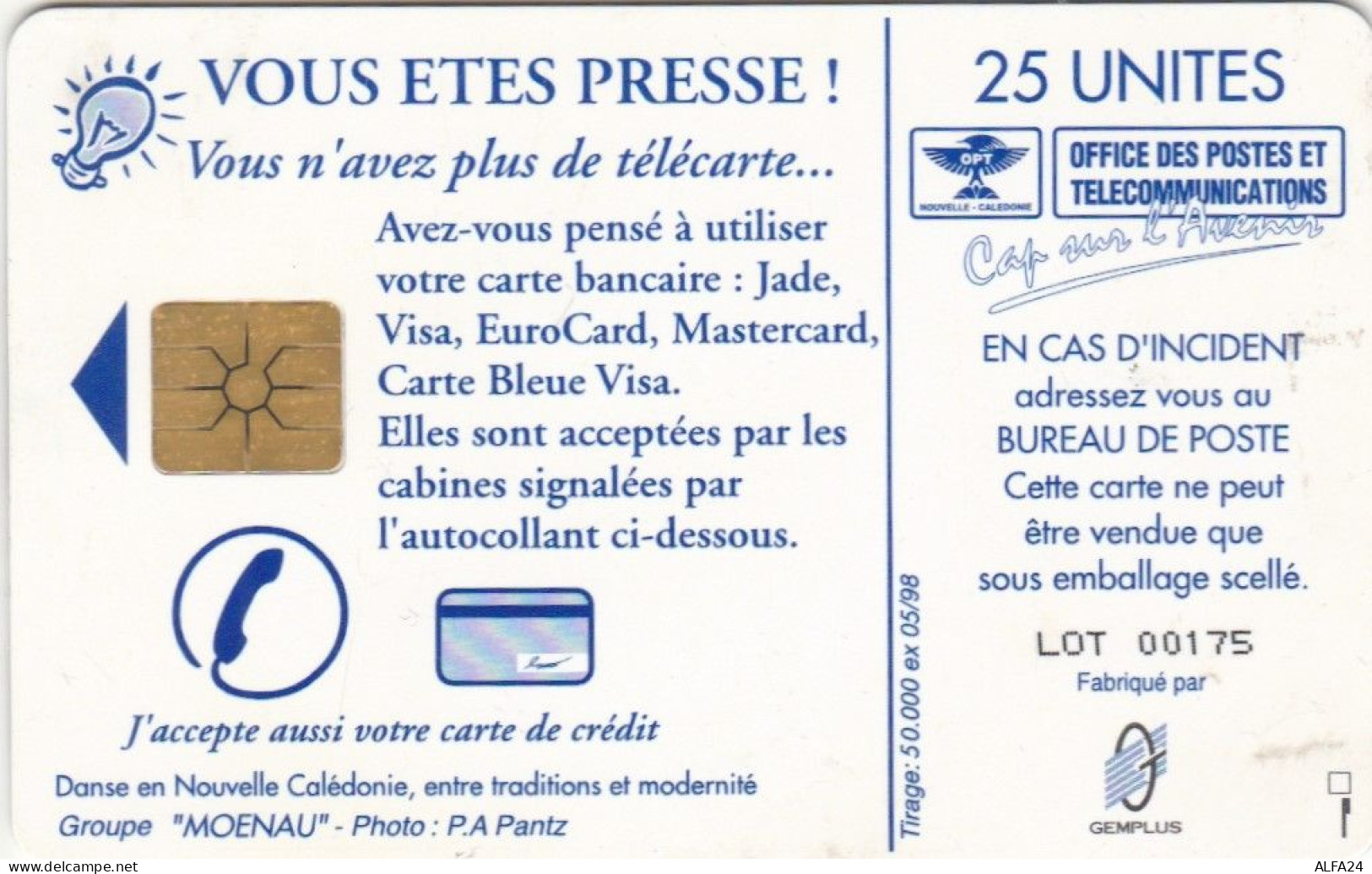 PHONE CARD NUOVA CALEDONIA (E75.7.6 - New Caledonia