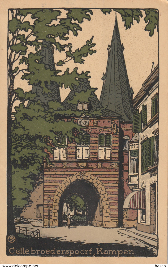 4905 47 Kampen, Cellebroederspoort. 1929. (Kleine Vouwen In De Hoeken)  - Kampen