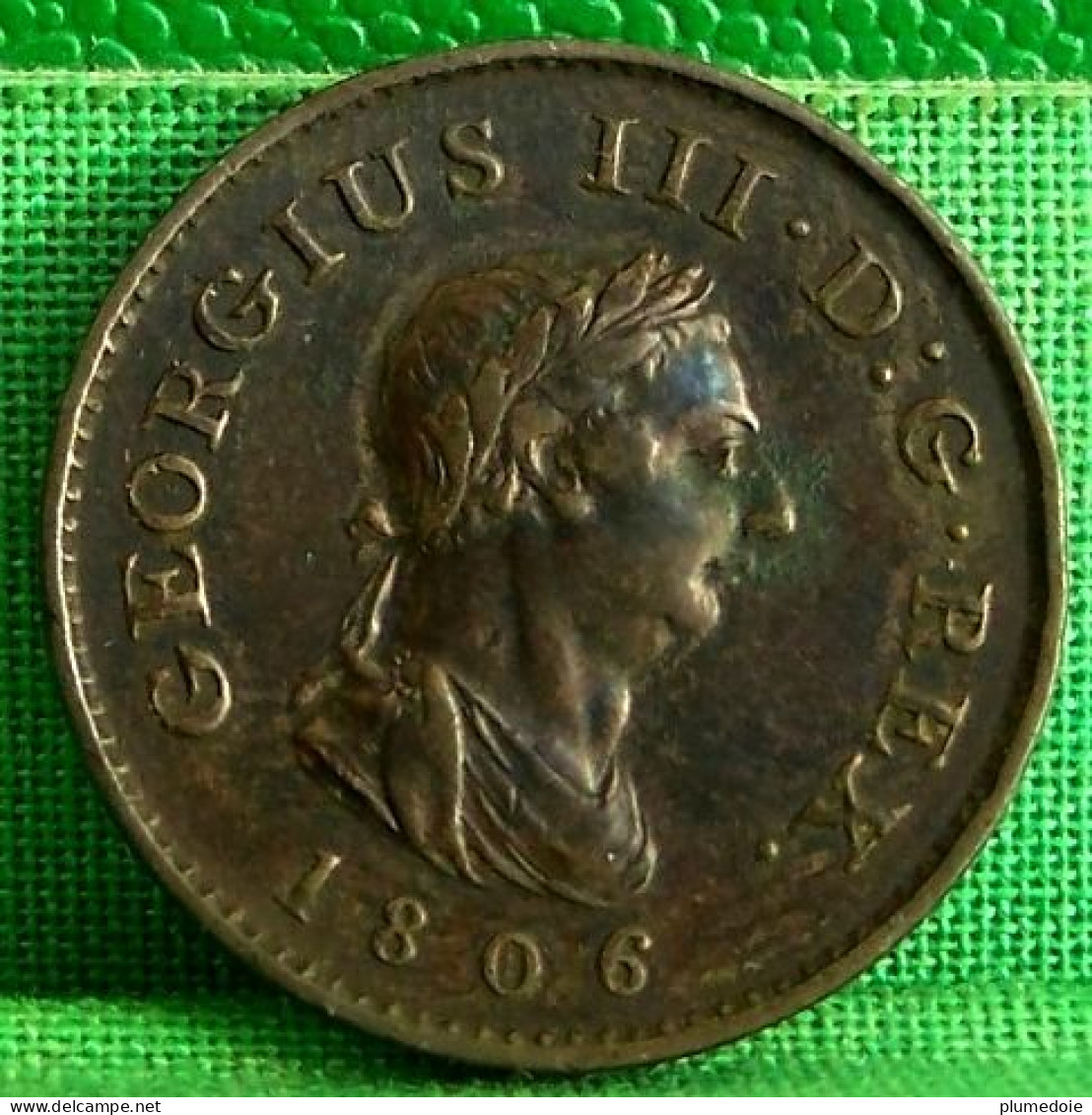 Monnaie  Grande-Bretagne - FARTHING 1806. George III, Soho Mint, Birmingham . GEORGIUS III . CUIVRE . TTB - A. 1 Farthing