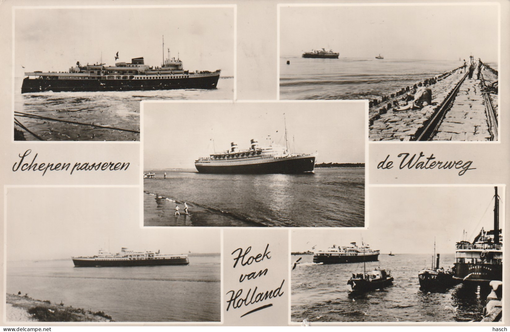 4905 89 Hoek Van Holland, Schepen Passeren De Waterweg. (Onder Een Kleine Beschadiging)  - Hoek Van Holland