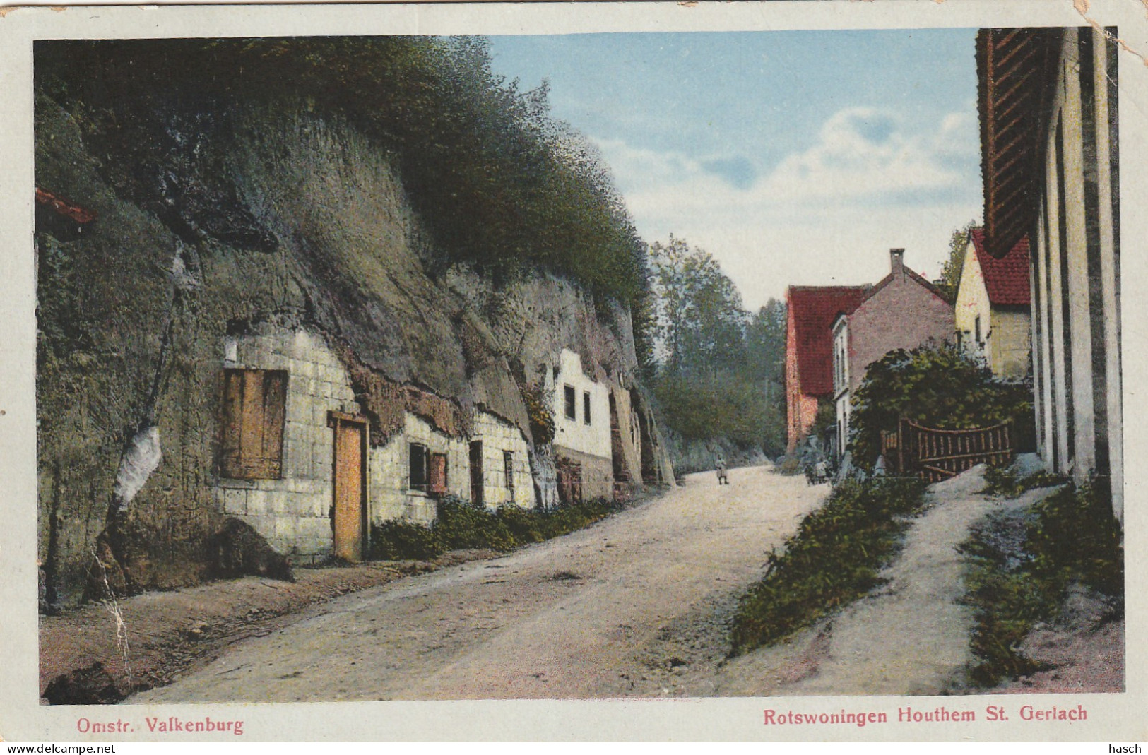 4905 96 Valkenburg, Omstr. Rotswoningen Houthem St. Gerlach. (Linksonder Een Beschadiging.)  - Valkenburg