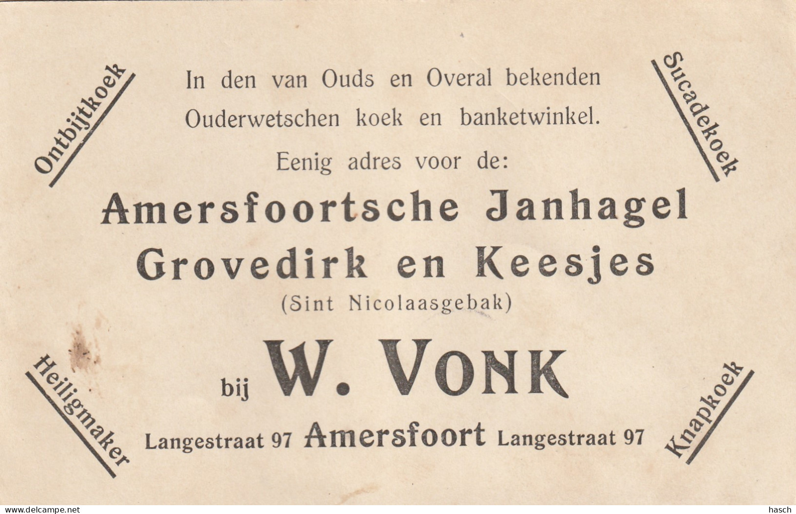 4905 172 Amersfoort, Monnikendam Rond 1900. (Zie Achterkant Reclame W. Vonk.)  - Amersfoort