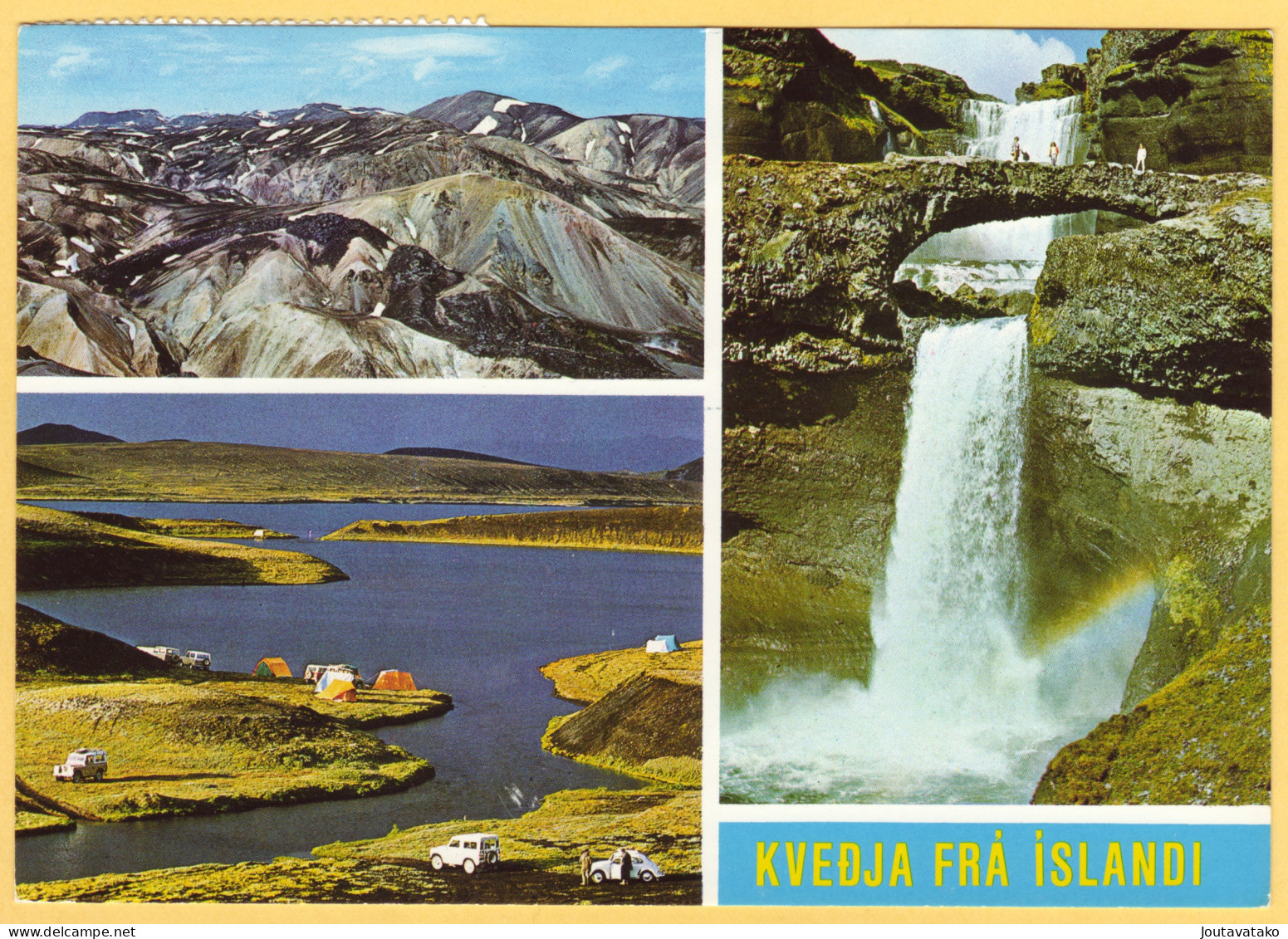 Iceland - Mountains In Landmannalaugar, The Trout-abounding Veiðivötn, Waterfall Ofærufoss In Eldgjá West Of Vatnajökull - Islande