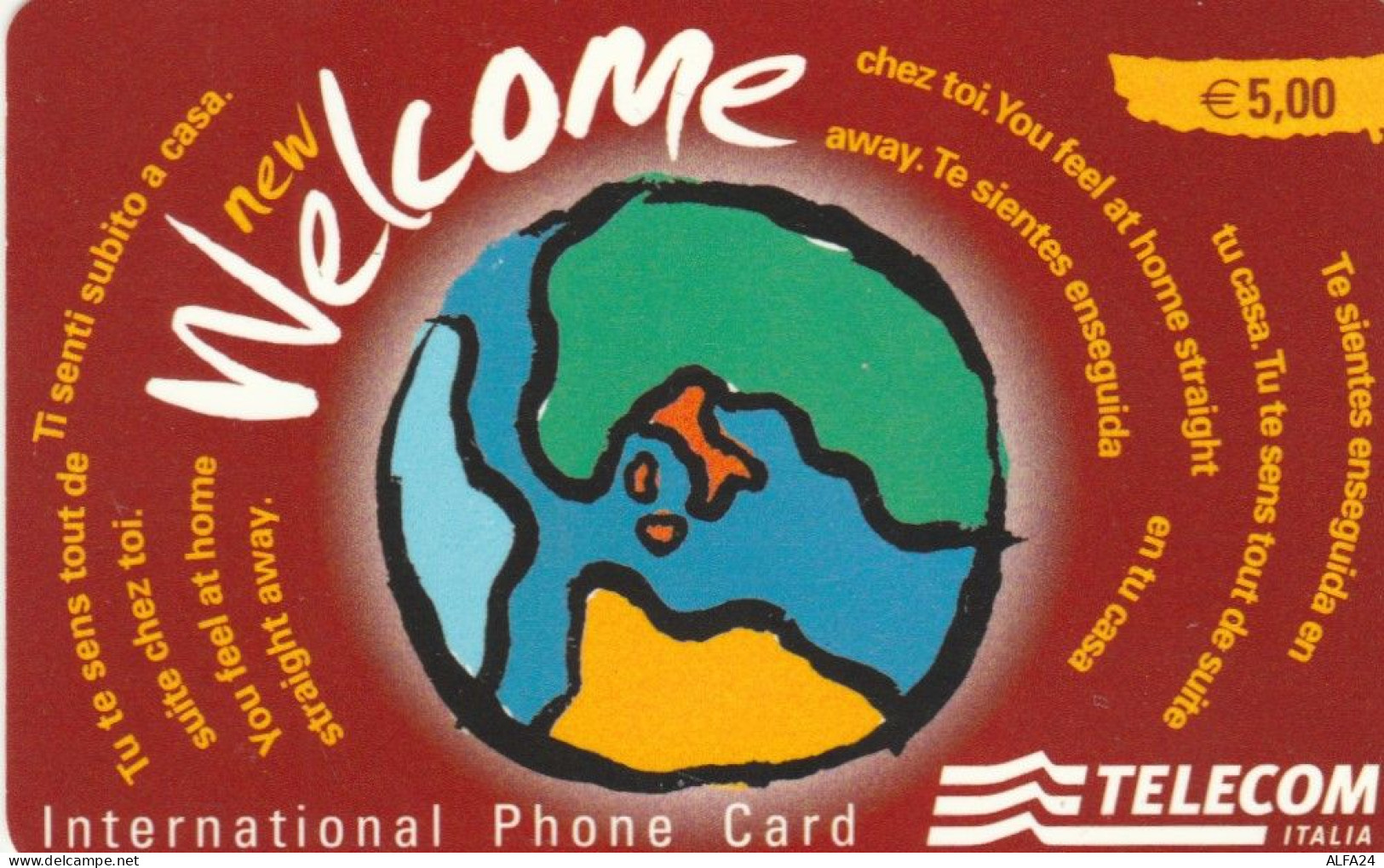 PREPAID PHONE CARD TELECOM WELCOME PROTOTIPO WCW (E77.39.2 - Tests & Servicios