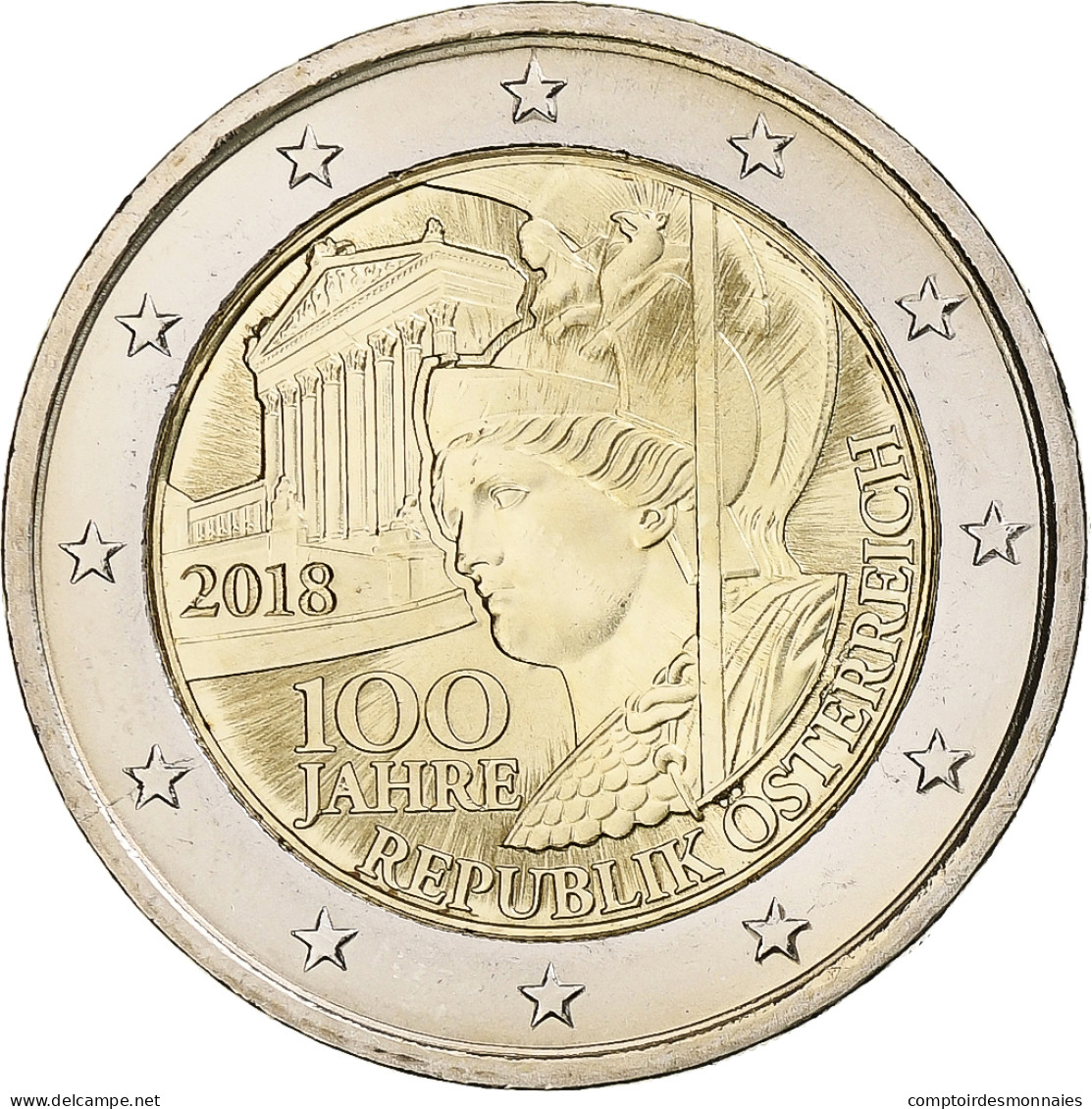 Autriche, 2 Euro, 100 Years Republic Of Austria, 2018, FDC, Bimétallique - Austria