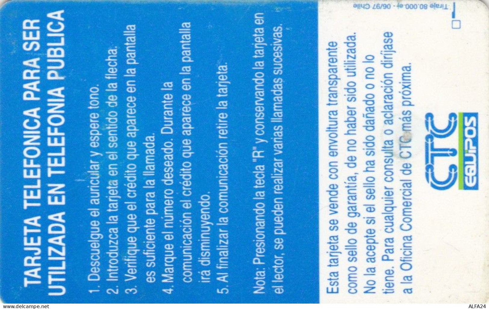 PHONE CARD CILE (E78.49.8 - Chili