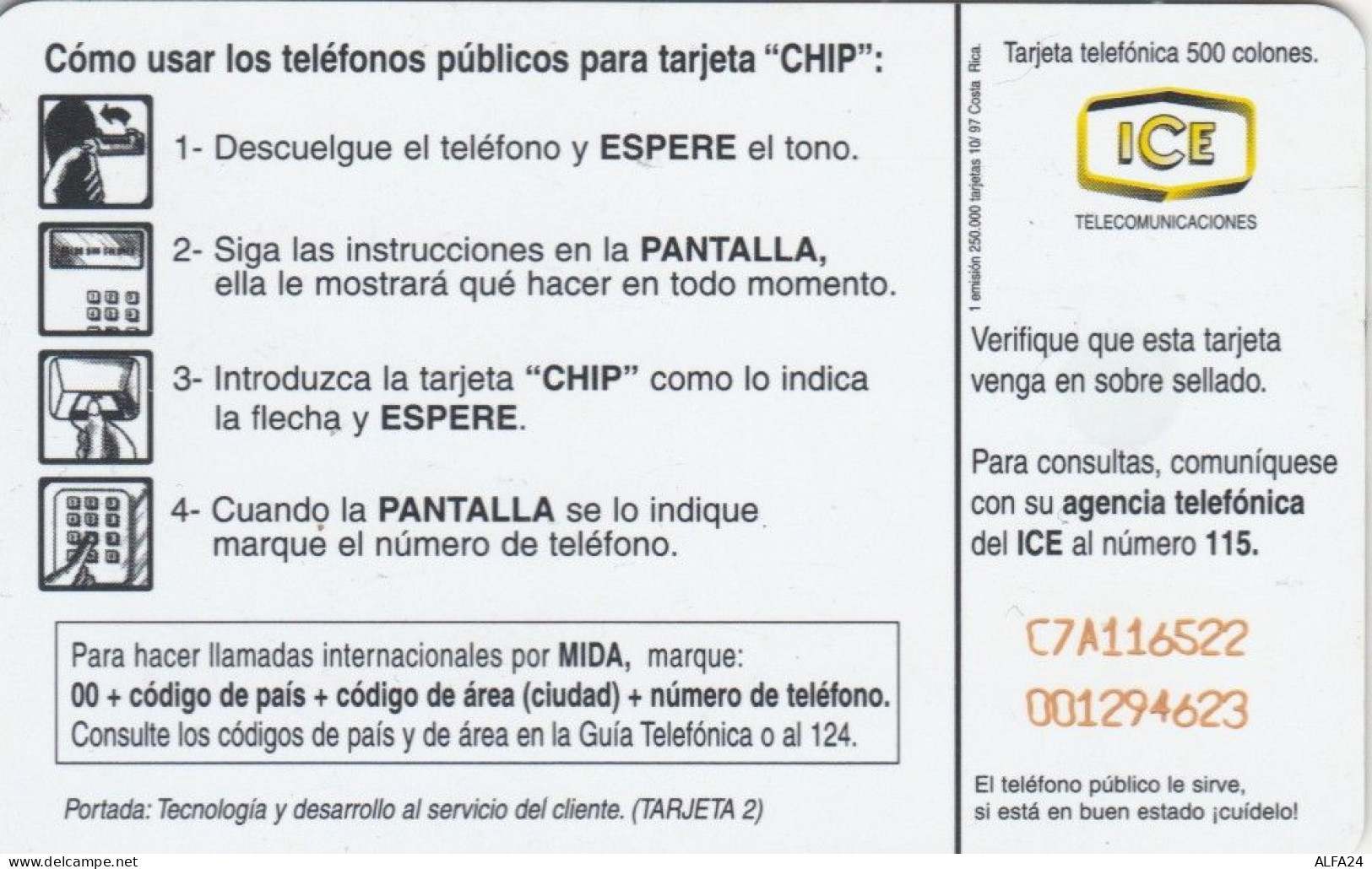 PHONE CARD COSTARICA (E78.46.5 - Costa Rica