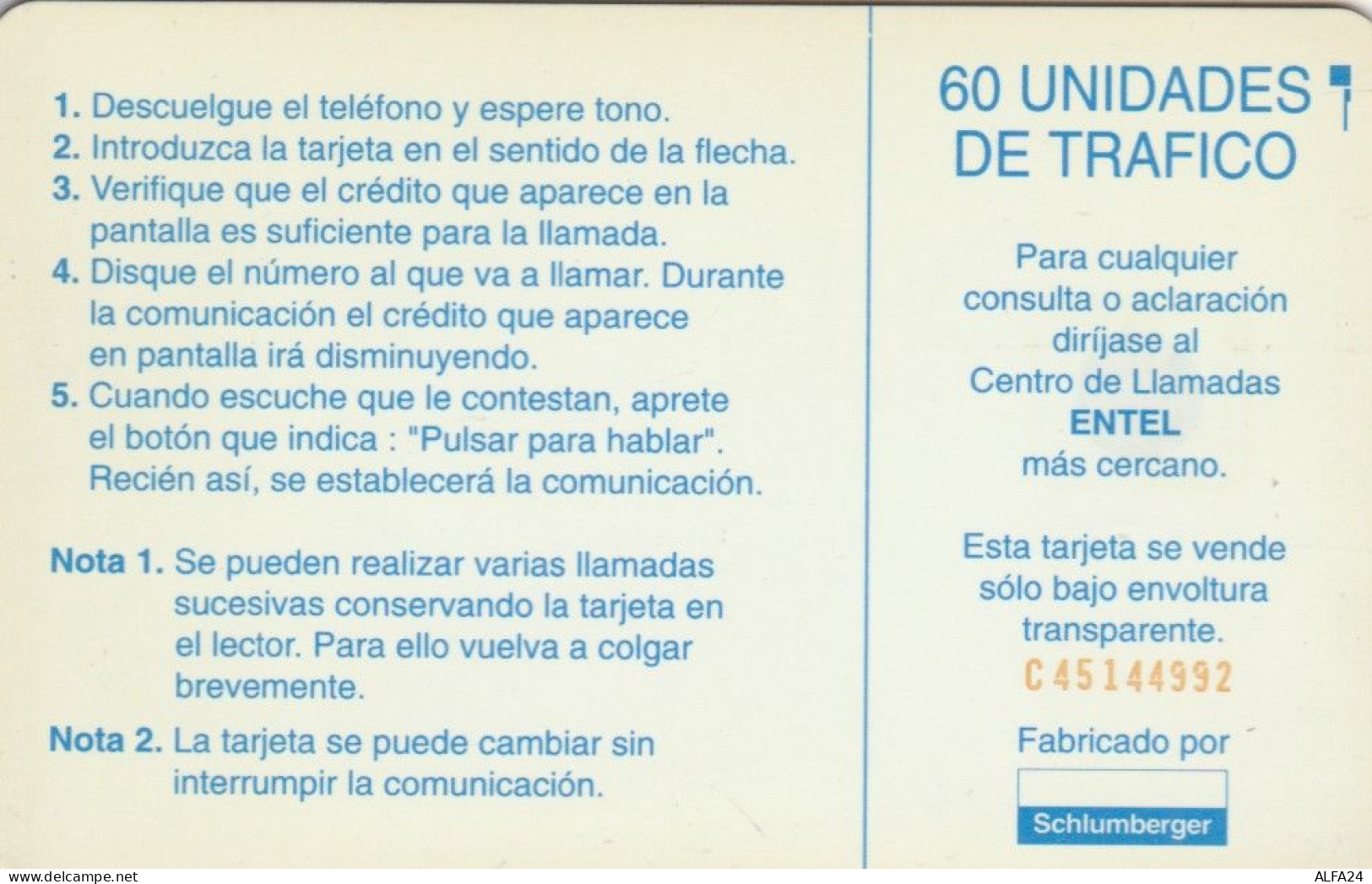 PHONE CARD CILE (E78.27.5 - Chile