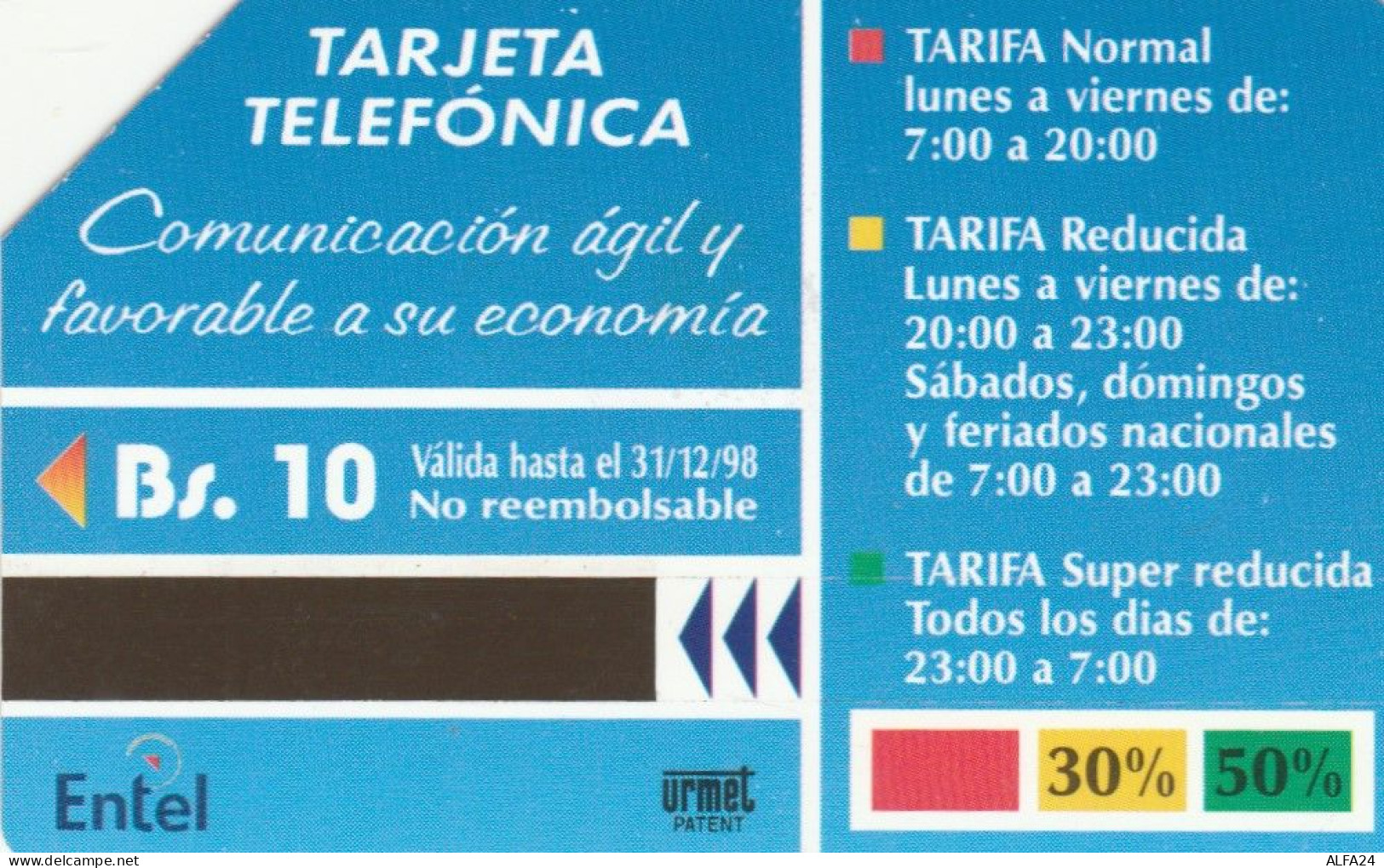 PHONE CARD BOLIVIA (E78.6.8 - Bolivië