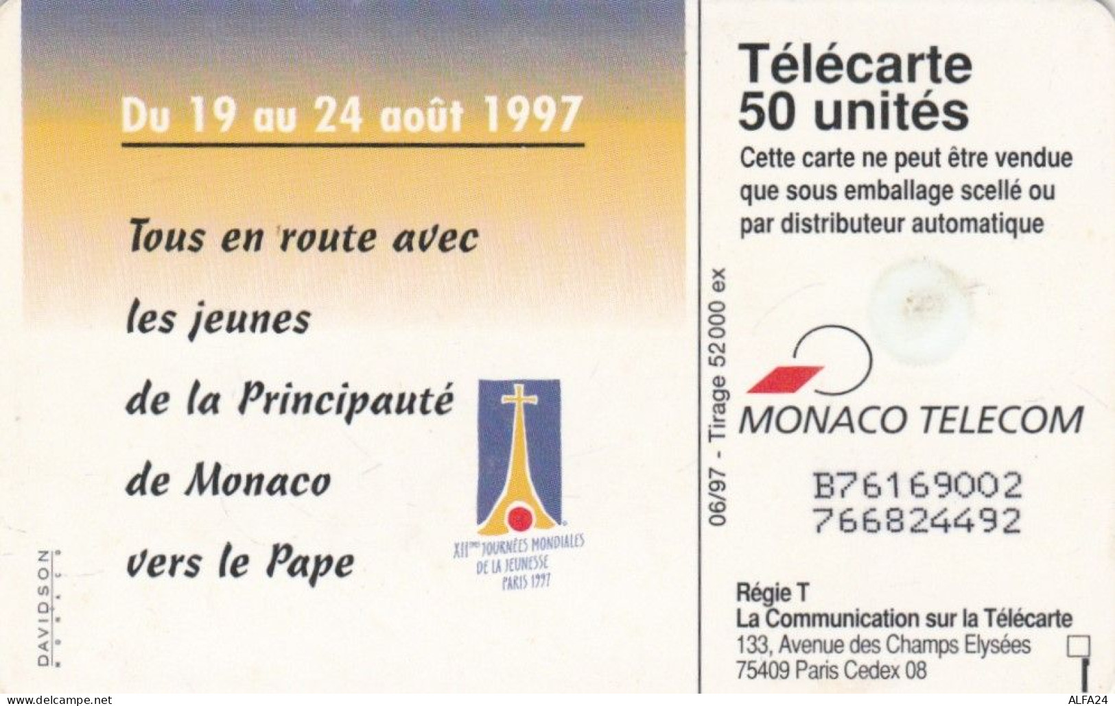 PHONE CARD MONACO (E79.52.8 - Monaco