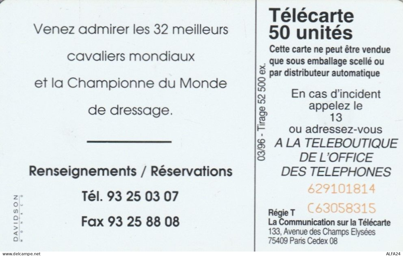 PHONE CARD MONACO (E79.51.7 - Mónaco