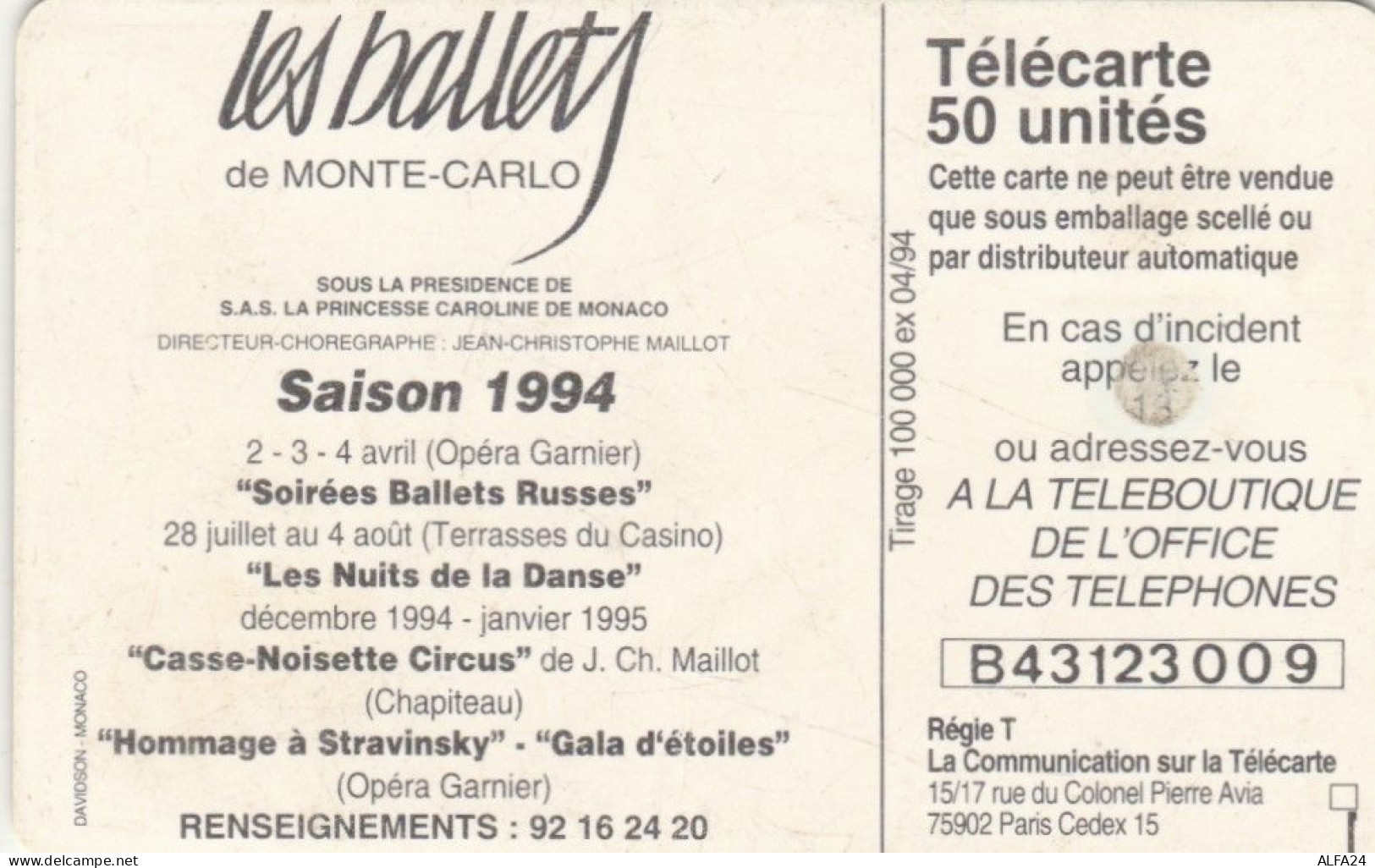 PHONE CARD MONACO (E79.51.6 - Monaco