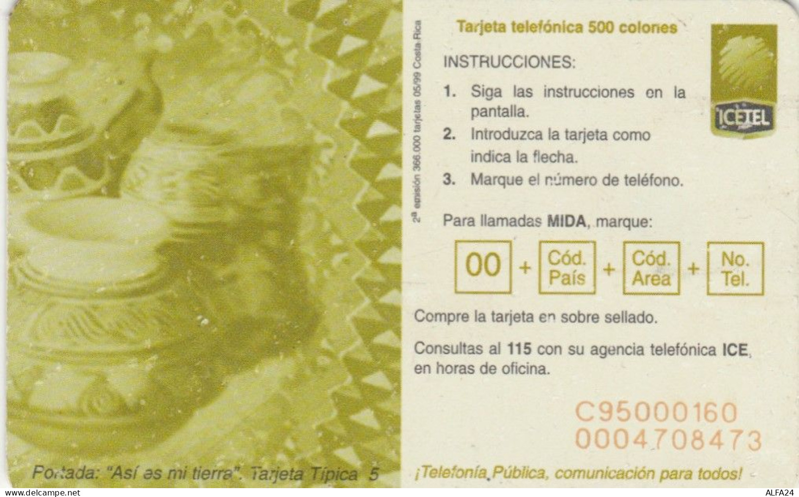 PHONE CARD COSTARICA (E79.47.8 - Costa Rica