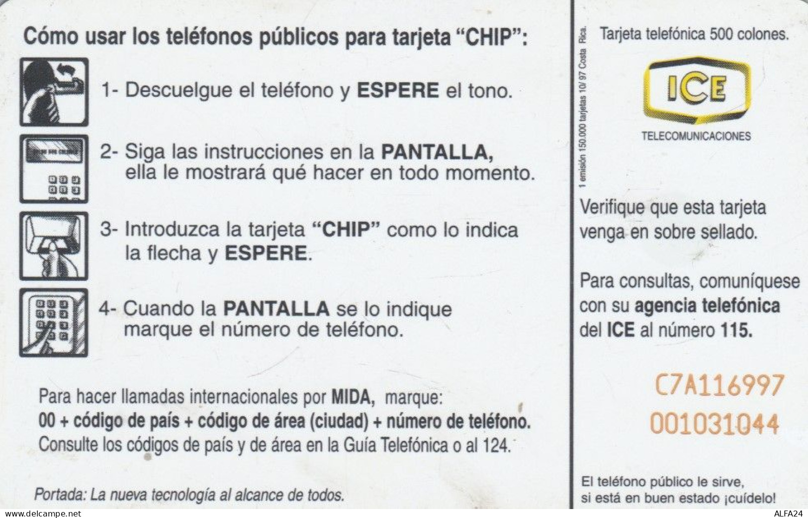 PHONE CARD COSTARICA (E79.47.5 - Costa Rica