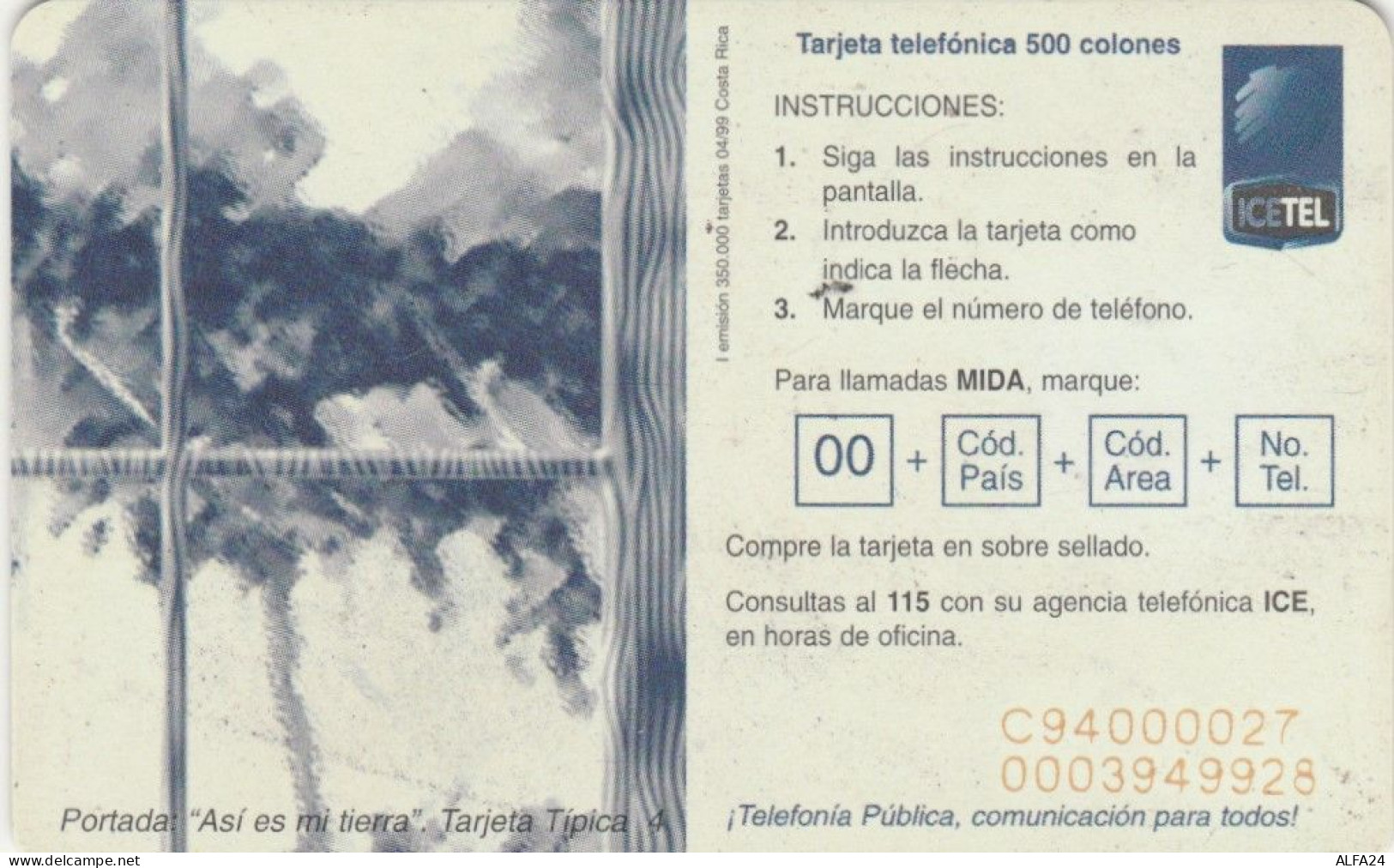 PHONE CARD COSTARICA (E79.47.4 - Costa Rica